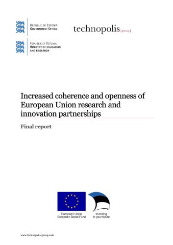 Increased coherence and openness of European Union research and innovation partnerships