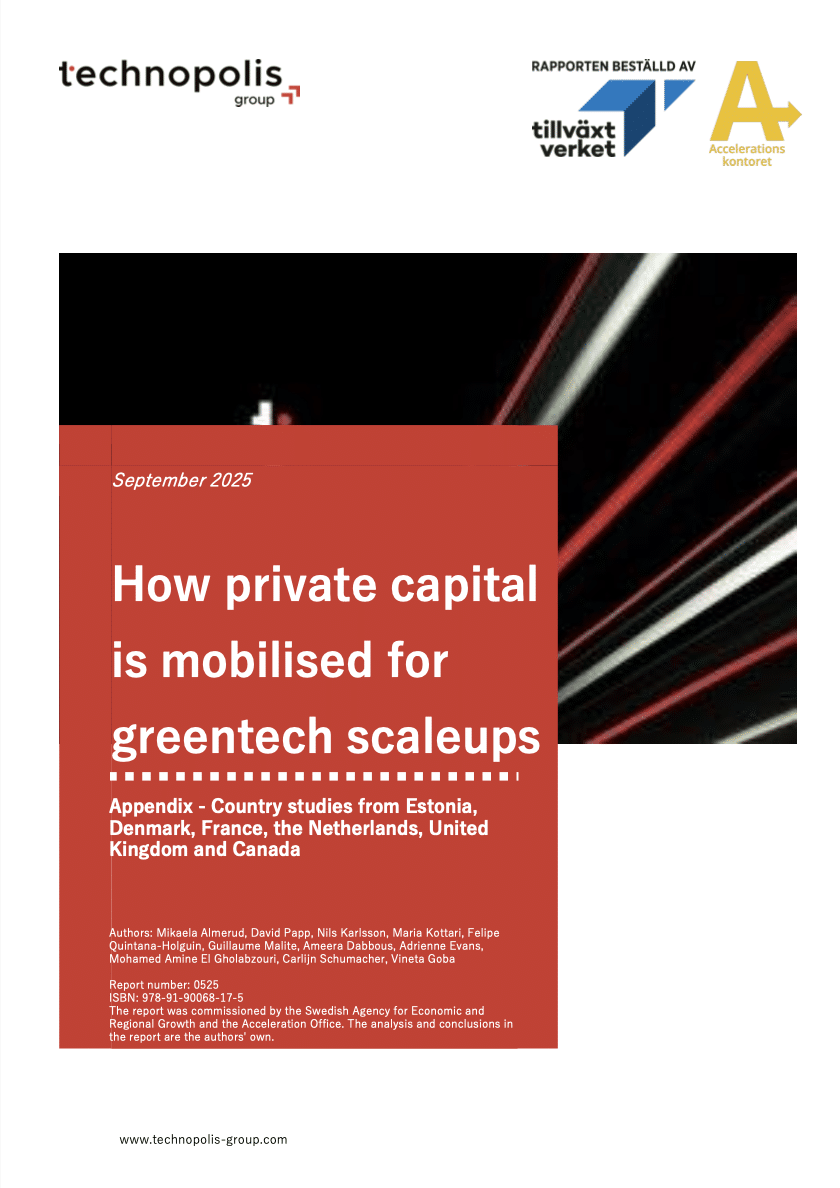 How private capitalis mobilised for greentech scaleups