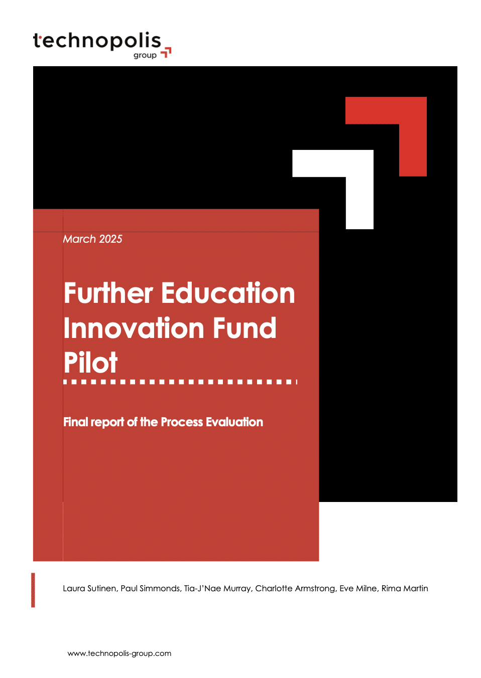 Further Education Innovation Fund Pilot: Final report of the process evaluation