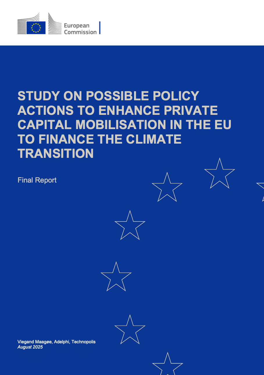 Policy actions to enhance private capital mobilisation in the EU to finance the climate