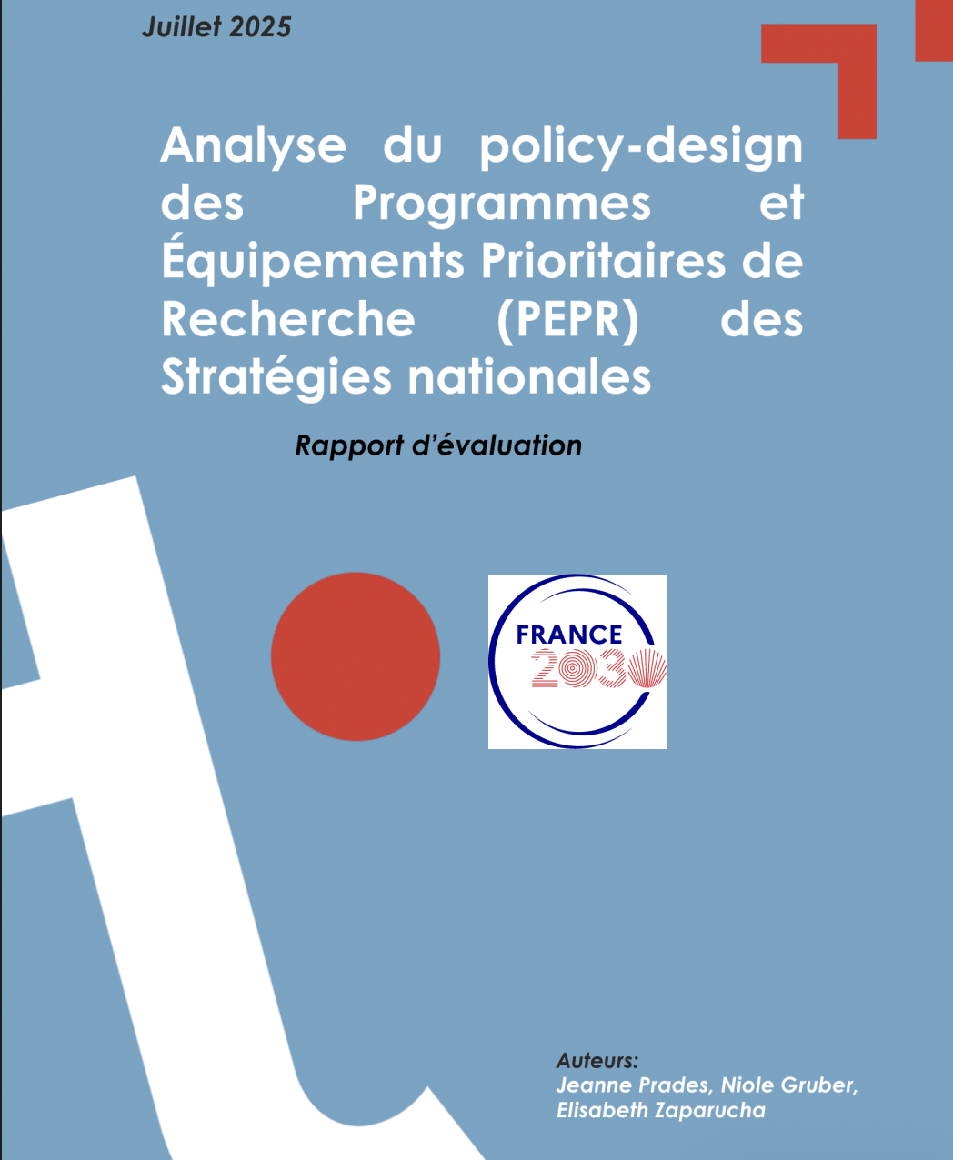 Analyse du policy-design des Programmes et Équipements Prioritaires de Recherche (PEPR) des Stratégies nationales